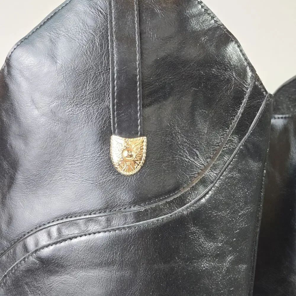Women's Fashion Riding Tall Boot Zip Back Size 8 (40) Equestrian Military Moto